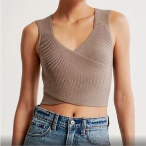 Abercrombie Luxeloft Wrap Tank- Size Small, color cream